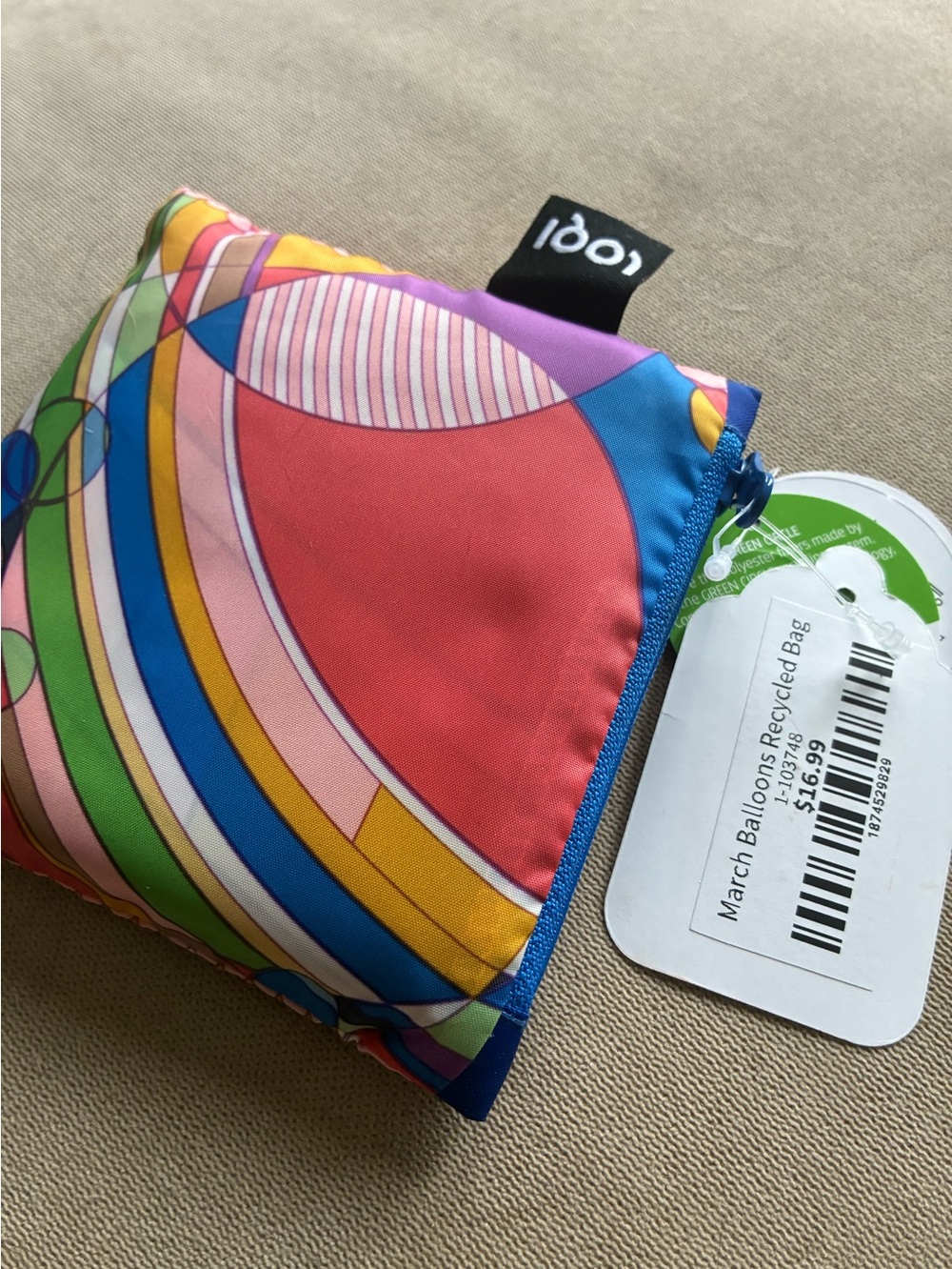 Frank Lloyd Wright Multicolor Swirl Tote - Red, Blue, Pink, Yellow, Green